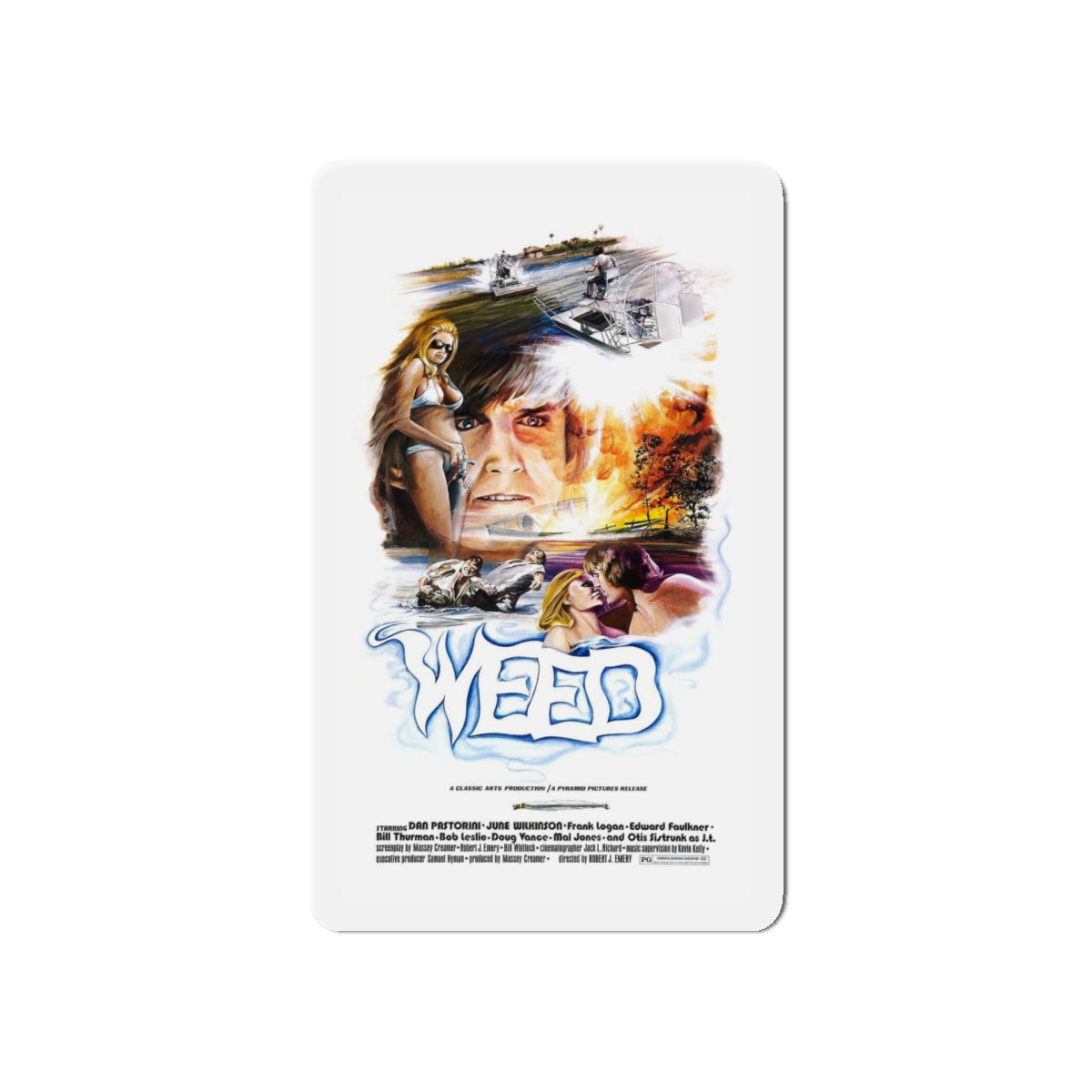 WEED (THE FLORIDA CONNECTION) 1975 Movie Poster - Refrigerator Magnet-5" x 5"-The Sticker Space