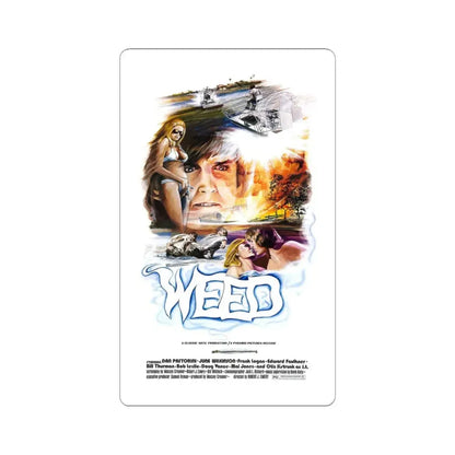 WEED (THE FLORIDA CONNECTION) 1975 Movie Poster - STICKER Vinyl Kiss-Cut Decal 3 Inch White - The Sticker Space