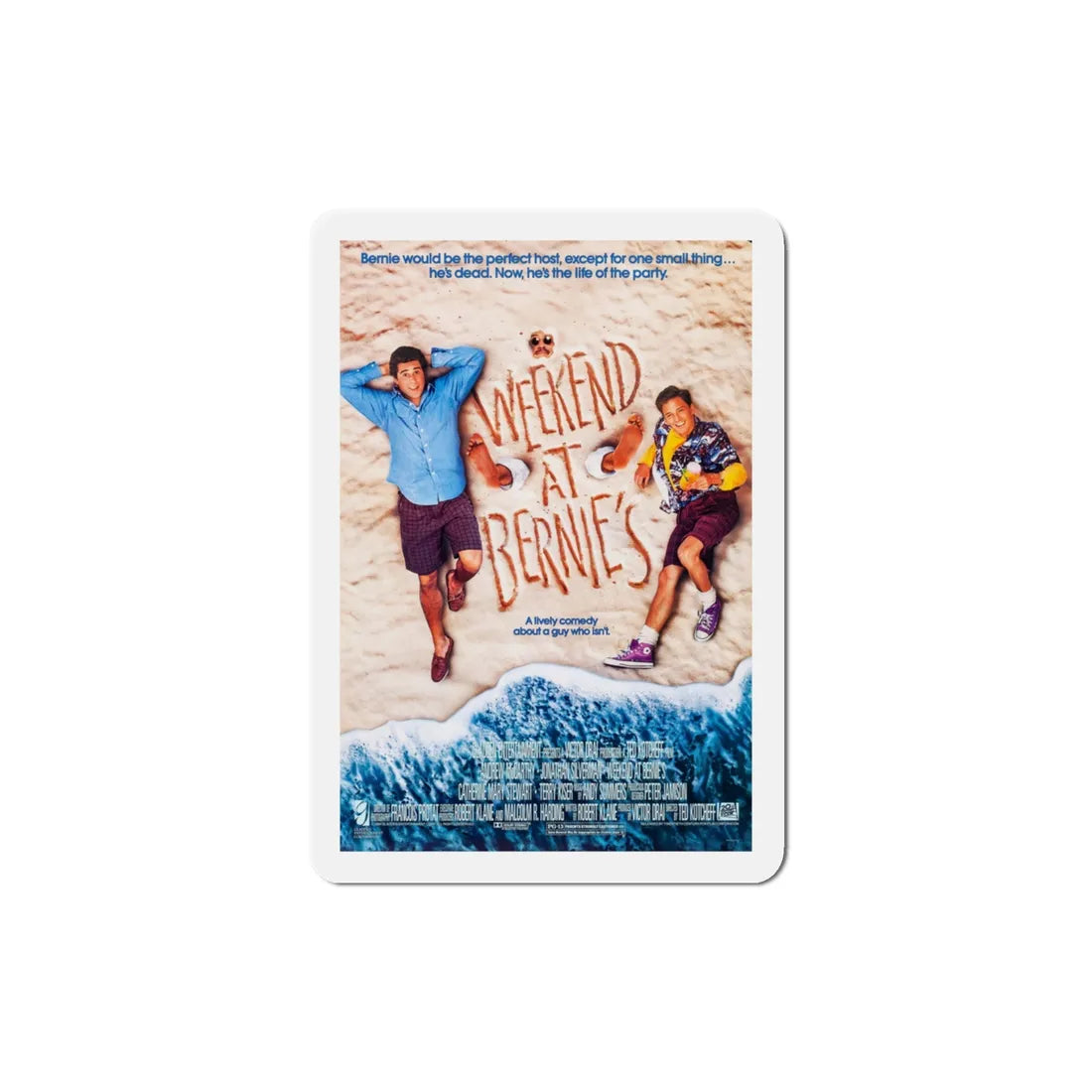 Weekend at Bernie's 1989 Movie Poster Refrigerator Magnet 3 Inch - The Sticker Space