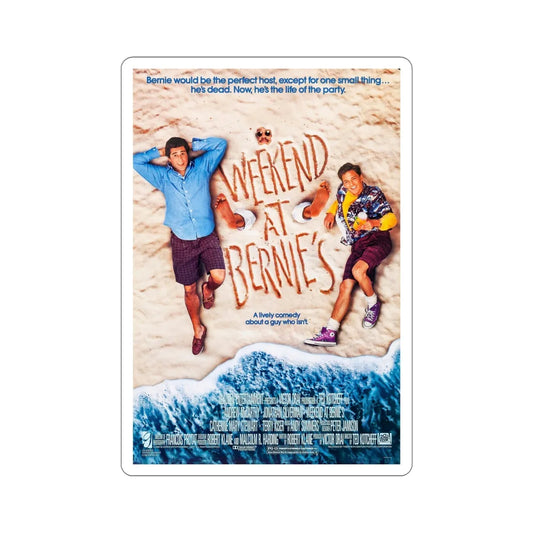Weekend at Bernie's 1989 Movie Poster STICKER Vinyl Die-Cut Decal 6 Inch - The Sticker Space