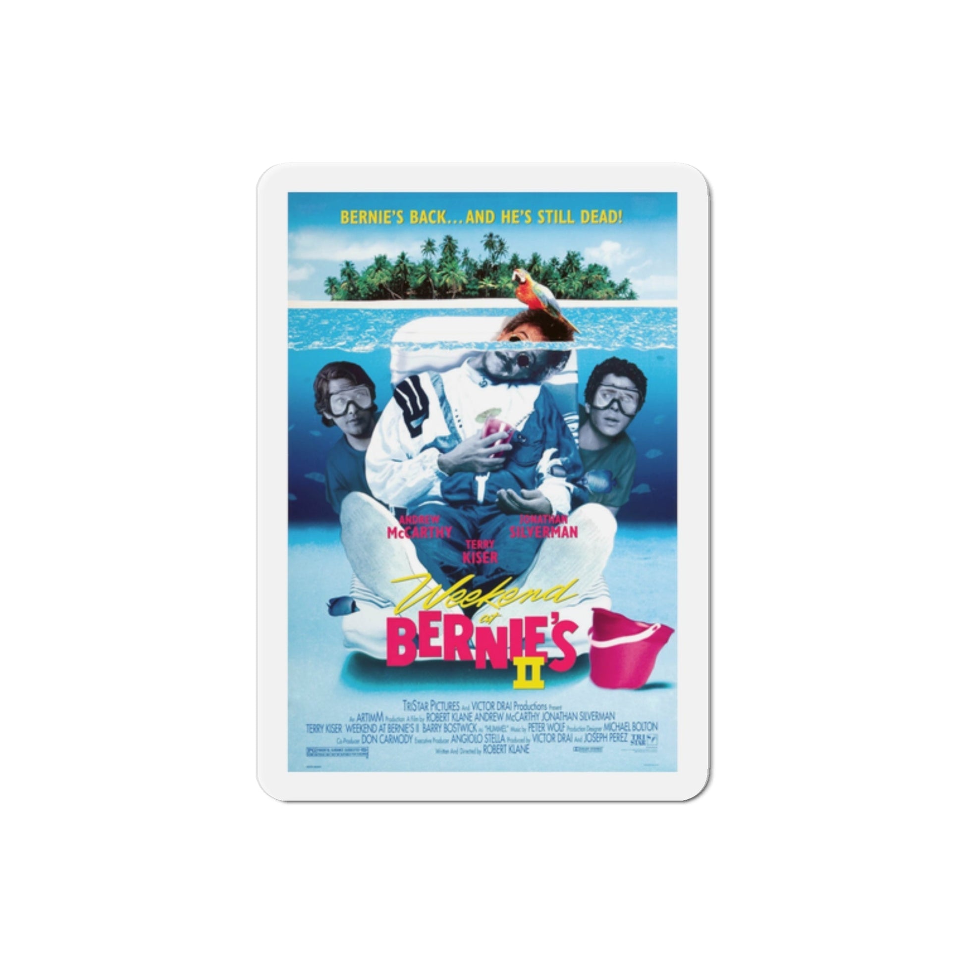 Weekend at Bernies II 1993 Movie Poster Die-Cut Magnet-2" x 2"-The Sticker Space