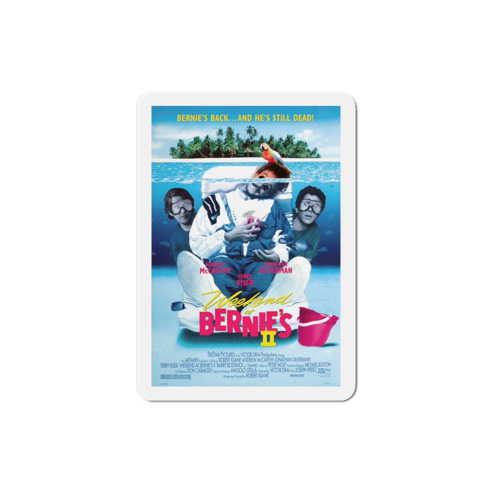 Weekend at Bernies II 1993 Movie Poster Die-Cut Magnet-3" x 3"-The Sticker Space