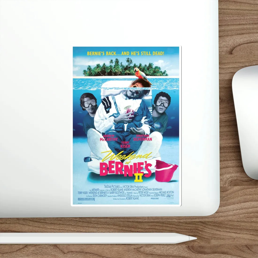 Weekend at Bernies II 1993 Movie Poster STICKER Vinyl Die-Cut Decal - The Sticker Space