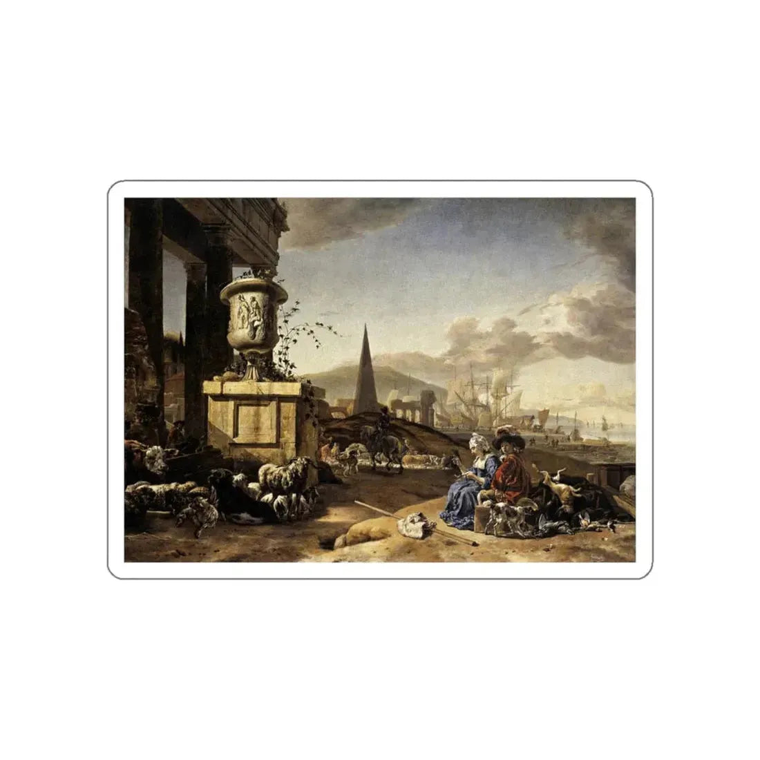 WEENIX, Jan - An Italian Seaport (Artwork) STICKER Vinyl Die-Cut Decal White Die-Cut 4 Inch - The Sticker Space