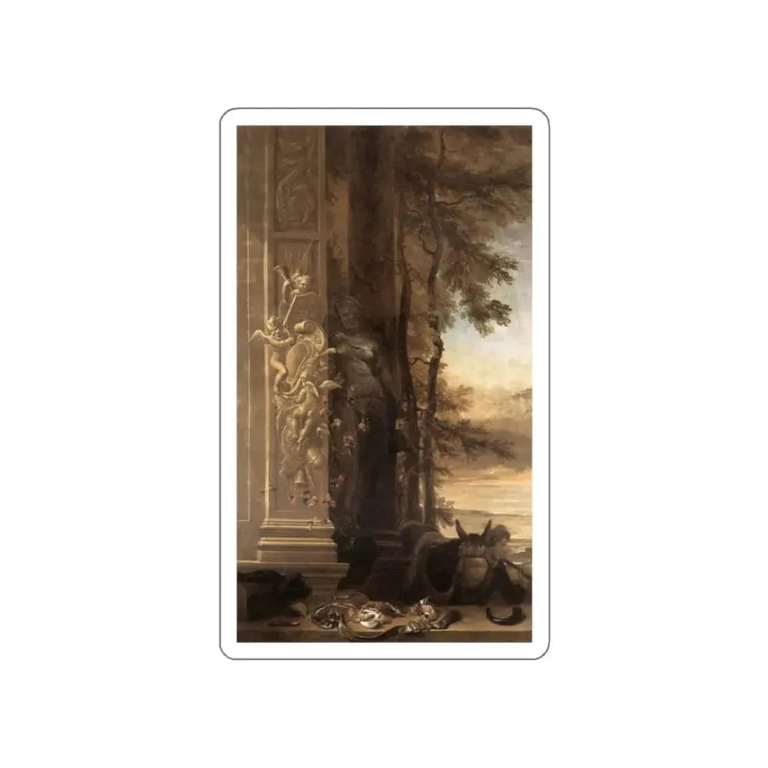 WEENIX, Jan - Game Still-Life with Statue of Diana (Artwork) STICKER Vinyl Die-Cut Decal White Die-Cut 2 Inch - The Sticker Space