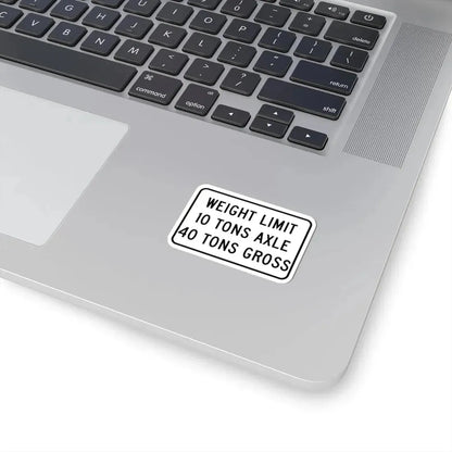 WEIGHT LIMIT IO TONS AXLE 40 TONS GROSS Illinois MUTCD R12-I108 (Illinois) (Road Sign) STICKER Vinyl Kiss-Cut Decal - The Sticker Space