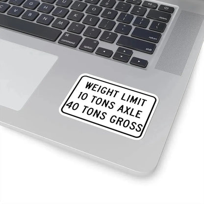 WEIGHT LIMIT IO TONS AXLE 40 TONS GROSS Illinois MUTCD R12-I108 (Illinois) (Road Sign) STICKER Vinyl Kiss-Cut Decal - The Sticker Space