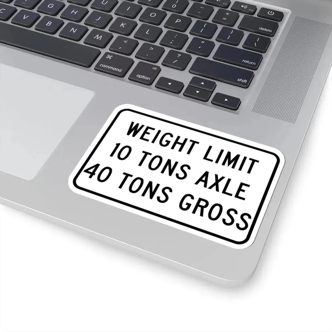 WEIGHT LIMIT IO TONS AXLE 40 TONS GROSS Illinois MUTCD R12-I108 (Illinois) (Road Sign) STICKER Vinyl Kiss-Cut Decal - The Sticker Space