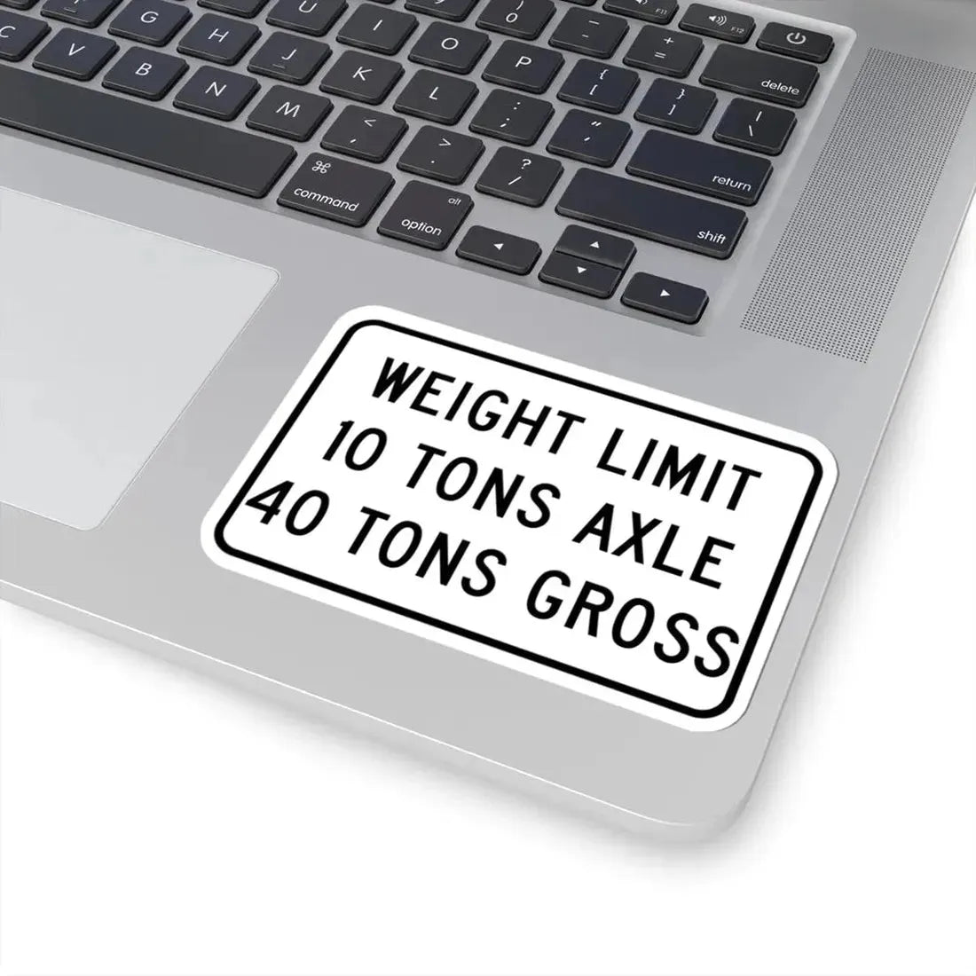 WEIGHT LIMIT IQ TONS AXLE 40 TONS GROSS Illinois MUTCD R12-I108 template (Illinois) (Road Sign) STICKER Vinyl Kiss-Cut Decal - The Sticker Space