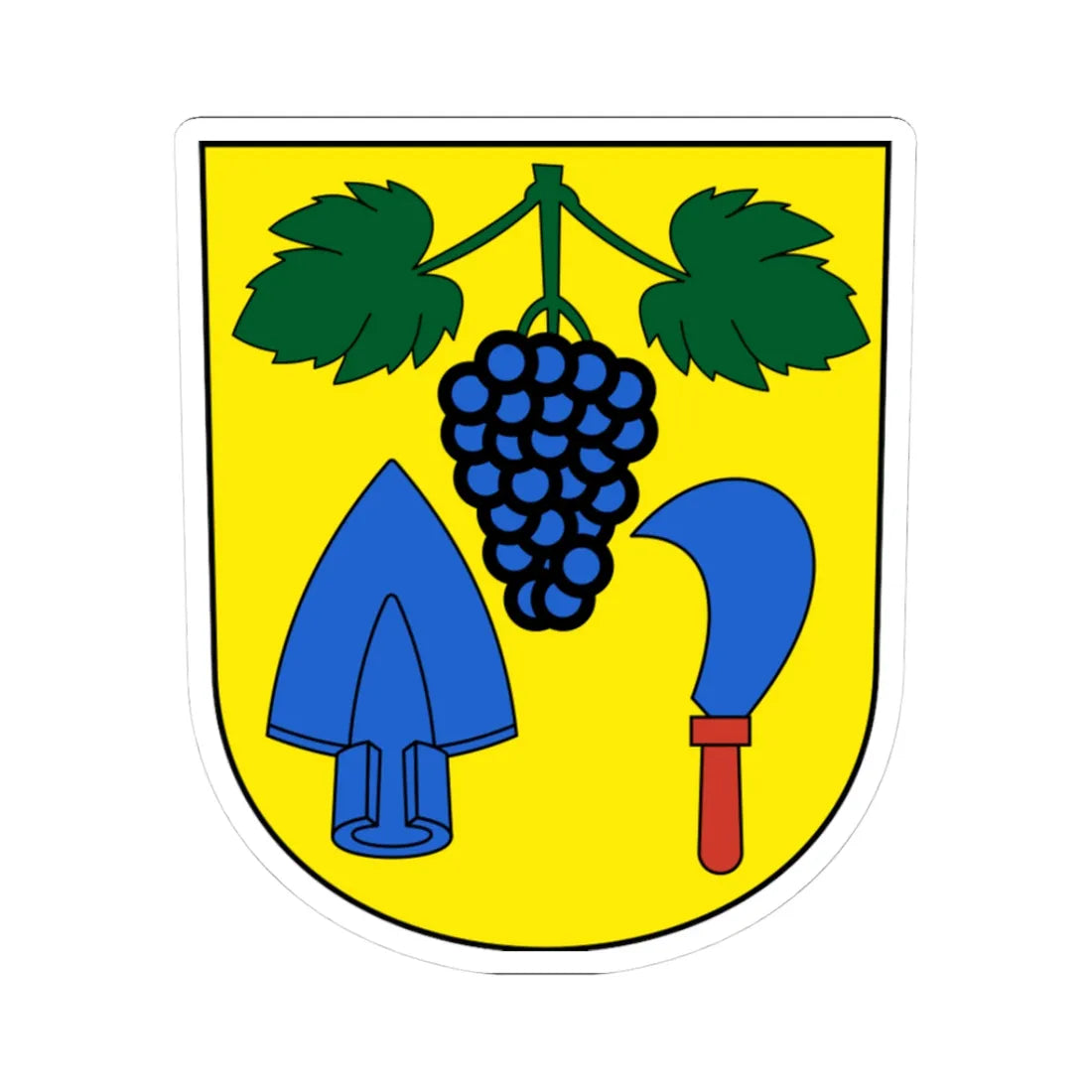 Weiningen-blazon (Switzerland) (Coat of Arms) STICKER Vinyl Kiss-Cut Decal 3 Inch White - The Sticker Space