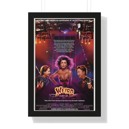 WEIRD SCIENCE 1985 - Framed Movie Poster 16″ x 24″ Black - The Sticker Space