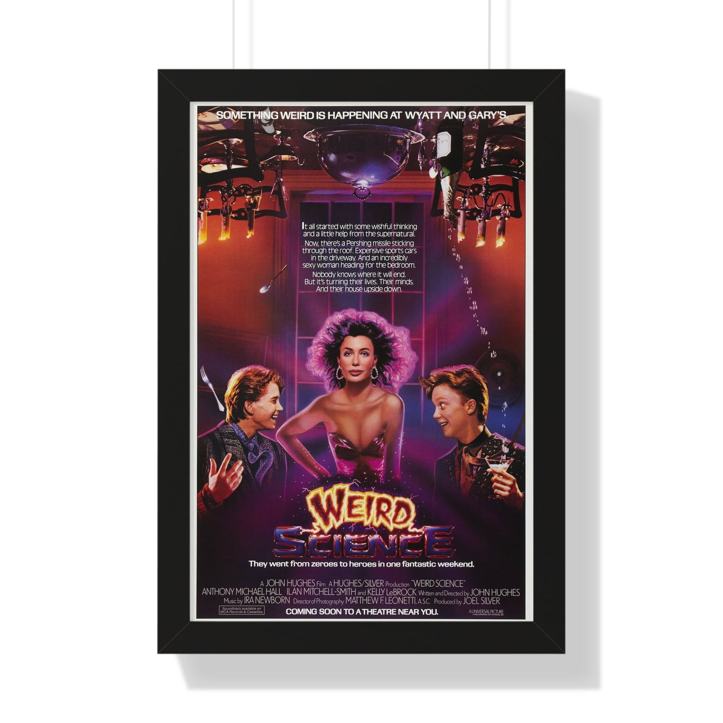 WEIRD SCIENCE 1985 - Framed Movie Poster-16″ x 24″-The Sticker Space