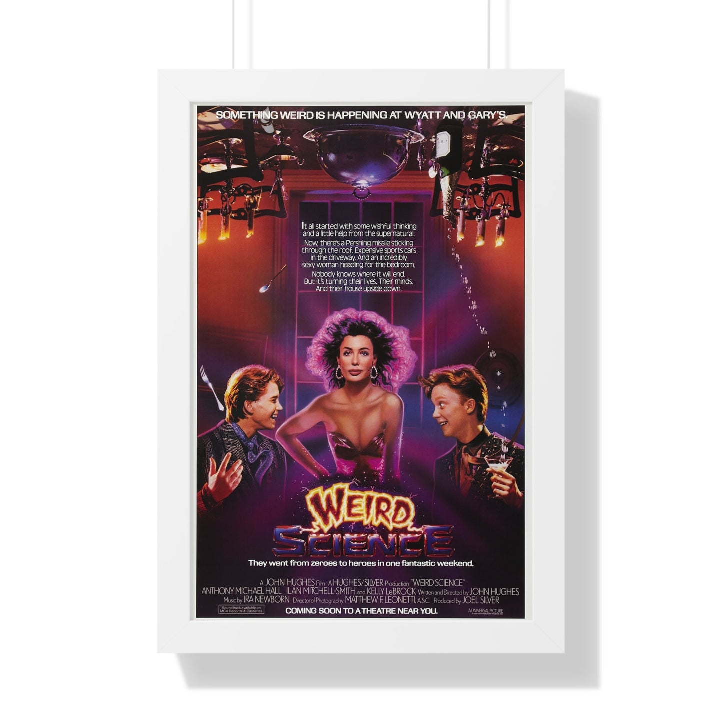 WEIRD SCIENCE 1985 - Framed Movie Poster-16″ x 24″-The Sticker Space