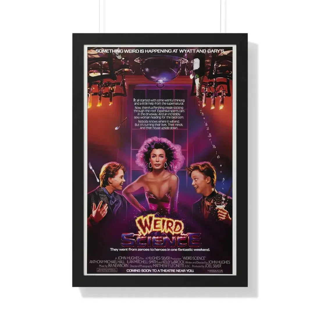 WEIRD SCIENCE 1985 - Framed Movie Poster 20" x 30" Black - The Sticker Space