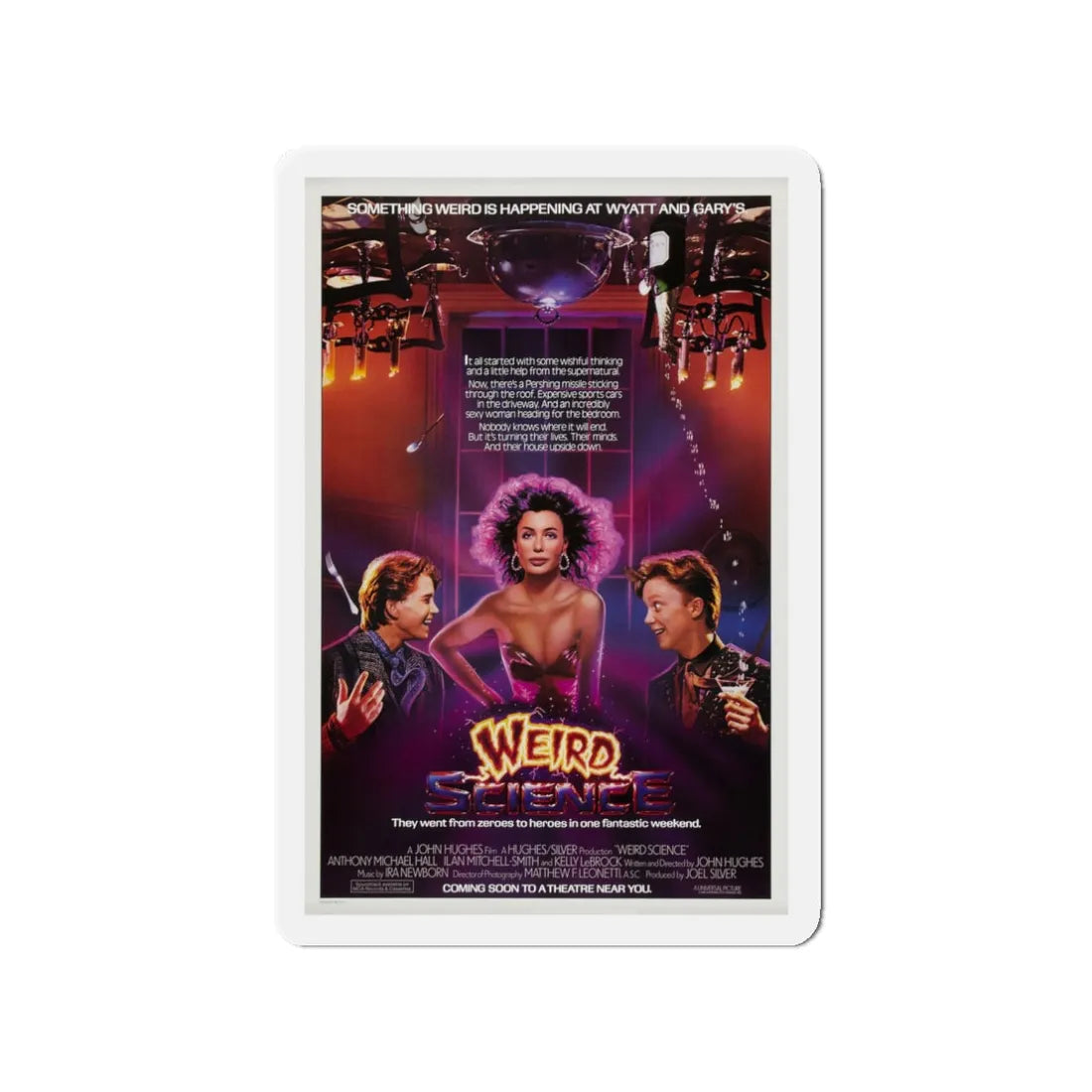 WEIRD SCIENCE 1985 Movie Poster - Refrigerator Magnet 3 Inch - The Sticker Space