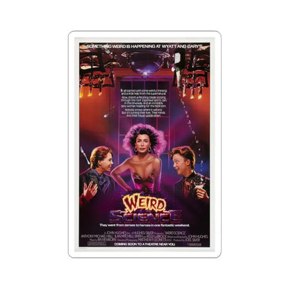 WEIRD SCIENCE 1985 Movie Poster - STICKER Vinyl Kiss-Cut Decal 3 Inch White - The Sticker Space