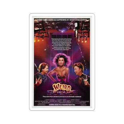 WEIRD SCIENCE 1985 Movie Poster - STICKER Vinyl Kiss-Cut Decal 6 Inch White - The Sticker Space