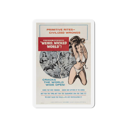 WEIRD, WICKED WORLD! 1964 Movie Poster - Refrigerator Magnet-6 × 6"-The Sticker Space