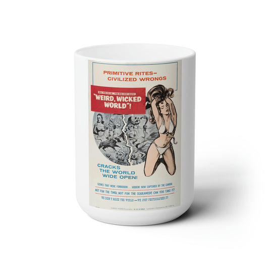 WEIRD, WICKED WORLD! 1964 Movie Poster - White Coffee Cup 15oz-15oz-The Sticker Space