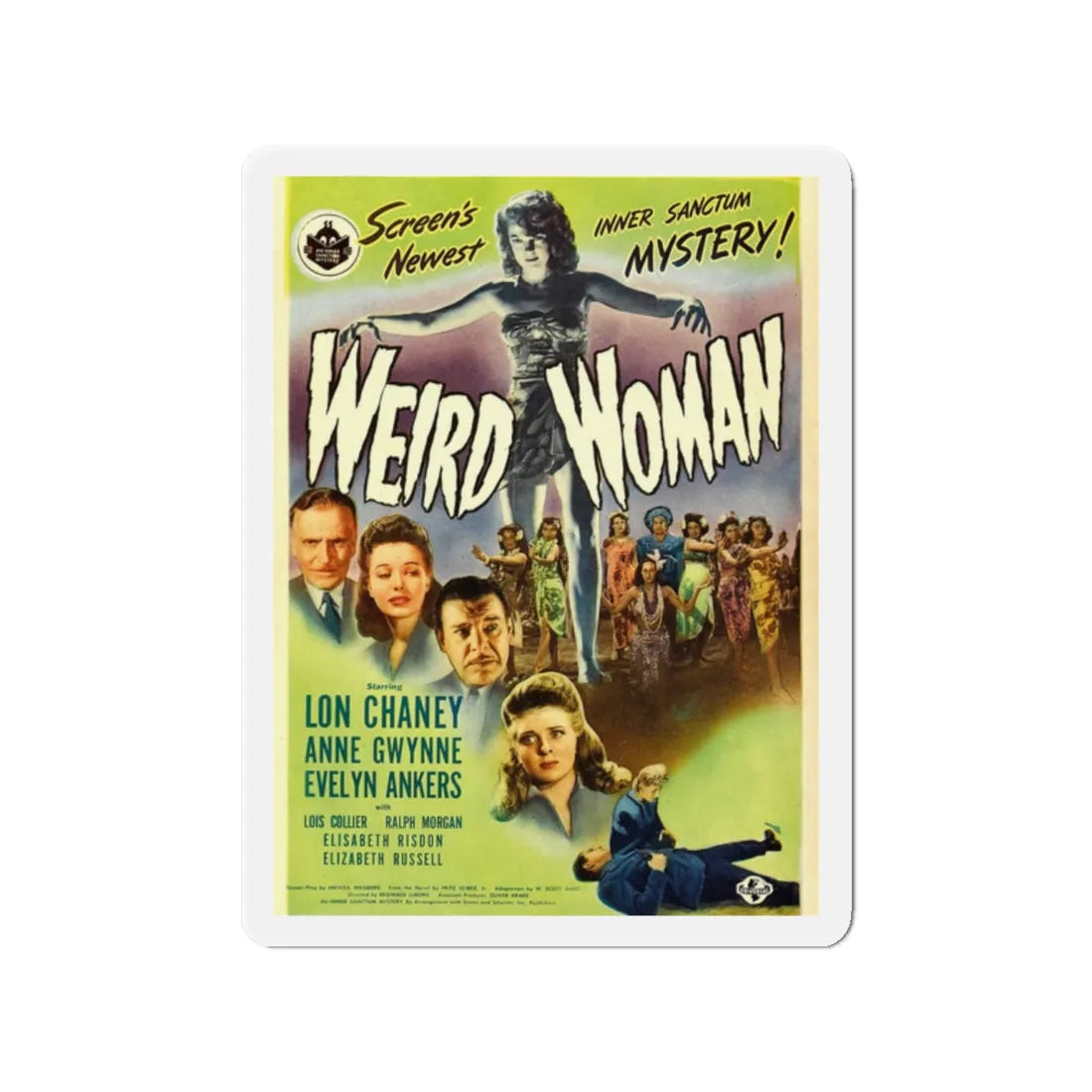 WEIRD WOMAN 1944 Movie Poster - Refrigerator Magnet 2 Inch - The Sticker Space