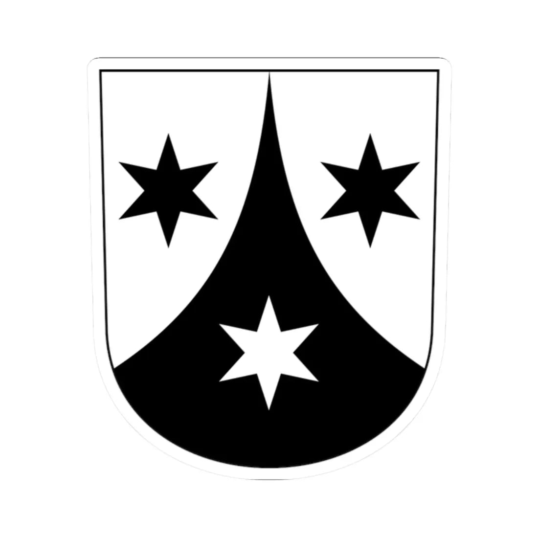 Weisslingen-blazon (Switzerland) (Coat of Arms) STICKER Vinyl Kiss-Cut Decal 2 Inch White - The Sticker Space