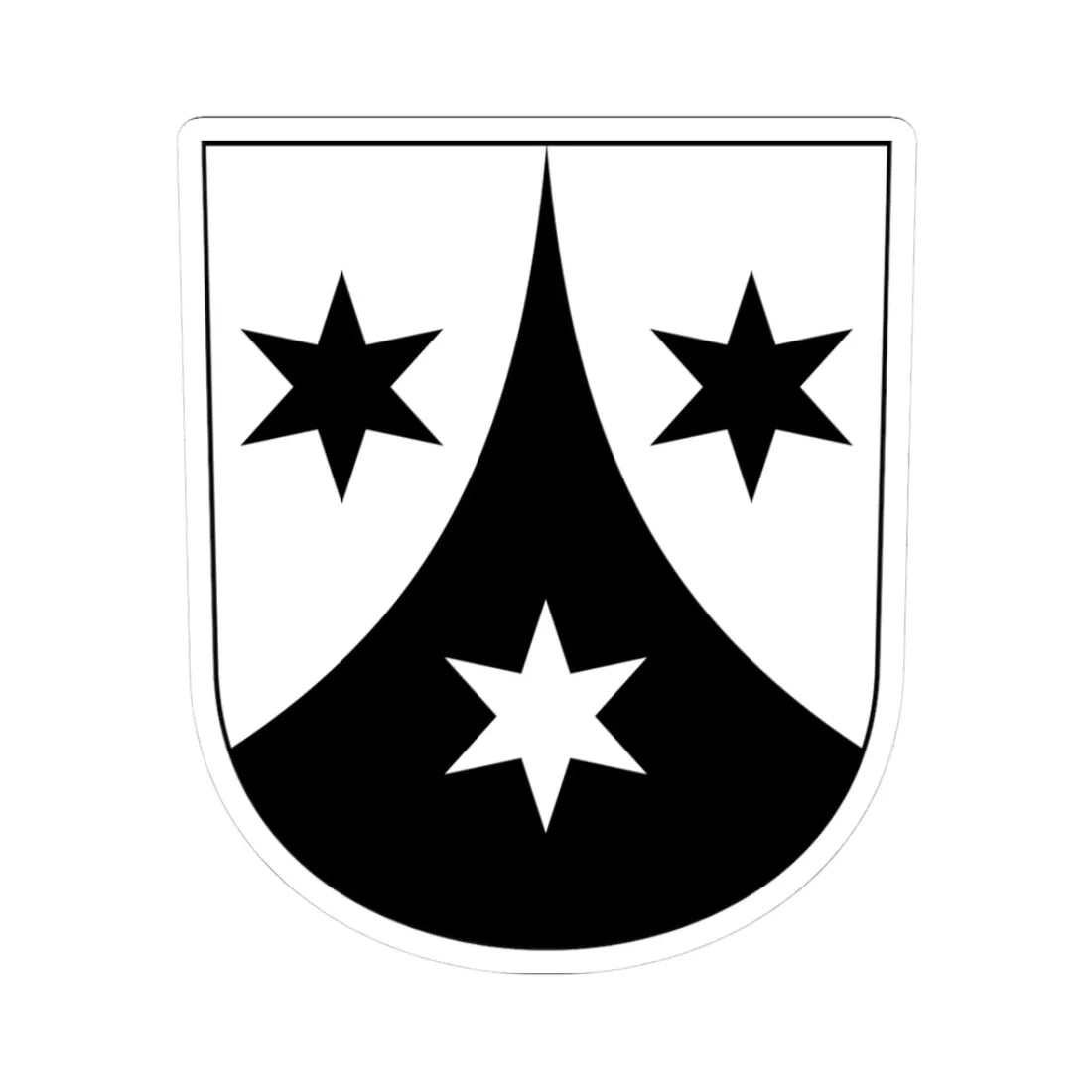 Weisslingen-blazon (Switzerland) (Coat of Arms) STICKER Vinyl Kiss-Cut Decal 3 Inch White - The Sticker Space