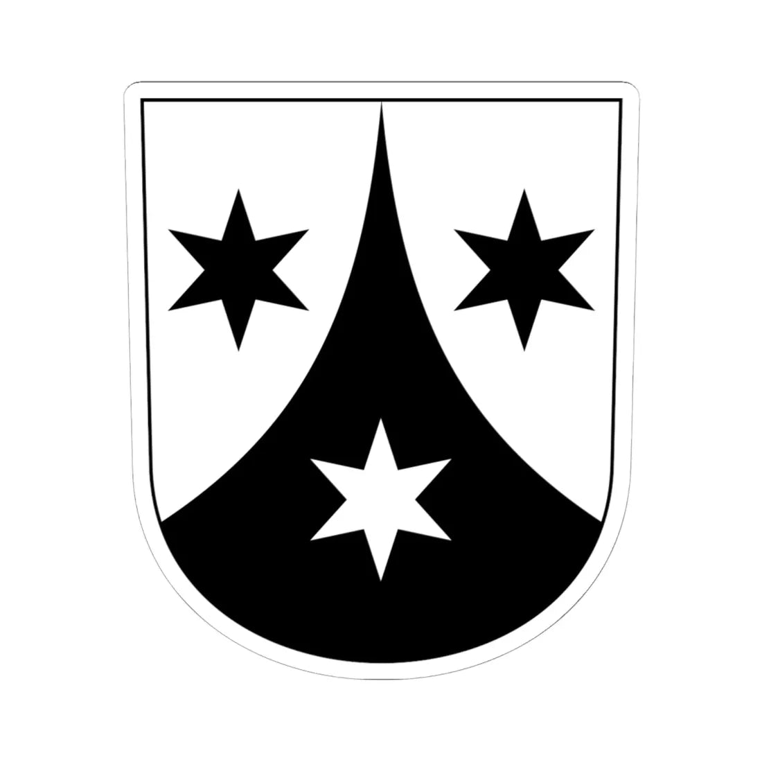 Weisslingen-blazon (Switzerland) (Coat of Arms) STICKER Vinyl Kiss-Cut Decal 6 Inch White - The Sticker Space