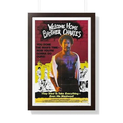WELCOME HOME BROTHER CHARLES 1975 - Framed Movie Poster 20" x 30" Walnut - The Sticker Space