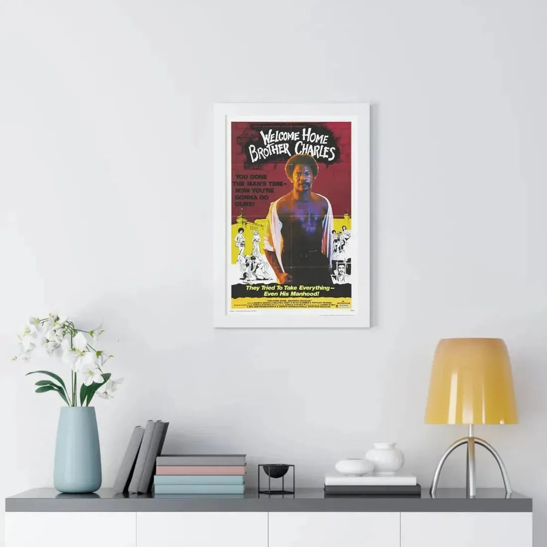 WELCOME HOME BROTHER CHARLES 1975 - Framed Movie Poster - The Sticker Space