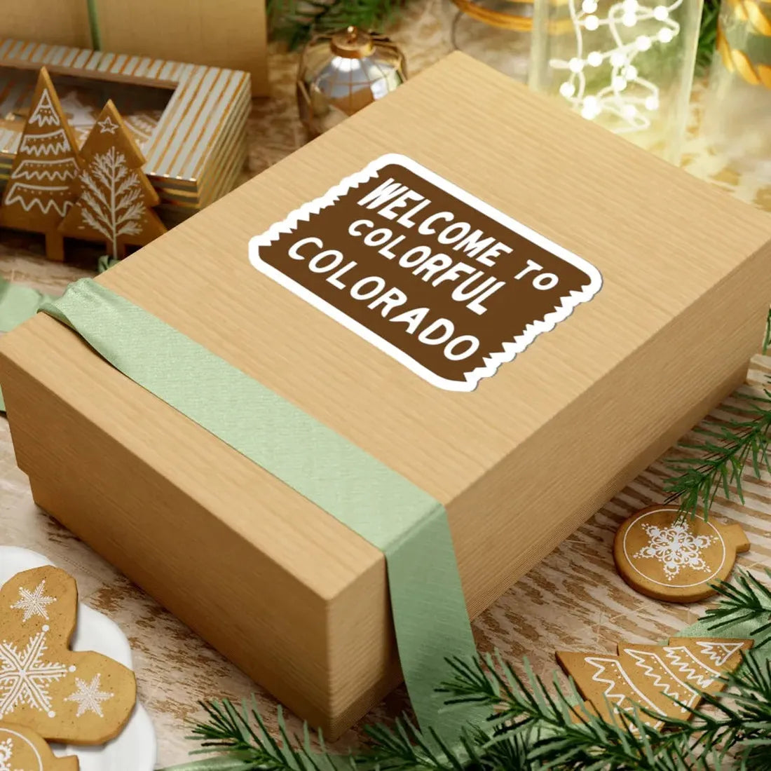 Welcome to Colorful Colorado road sign (Colorado) (Road Sign) STICKER Vinyl Kiss-Cut Decal - The Sticker Space