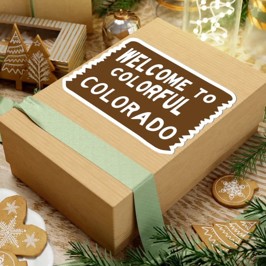 Welcome to Colorful Colorado road sign (Colorado) (Road Sign) STICKER Vinyl Kiss-Cut Decal - The Sticker Space