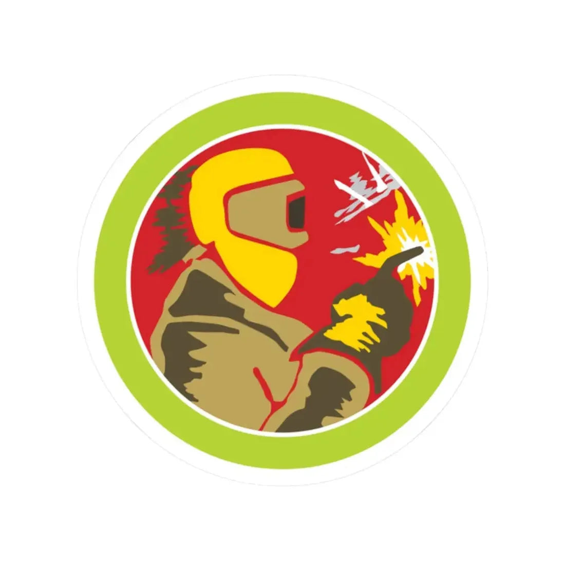 Welding (Boy Scout Merit Badge) STICKER Vinyl Kiss-Cut Decal 2 Inch White - The Sticker Space
