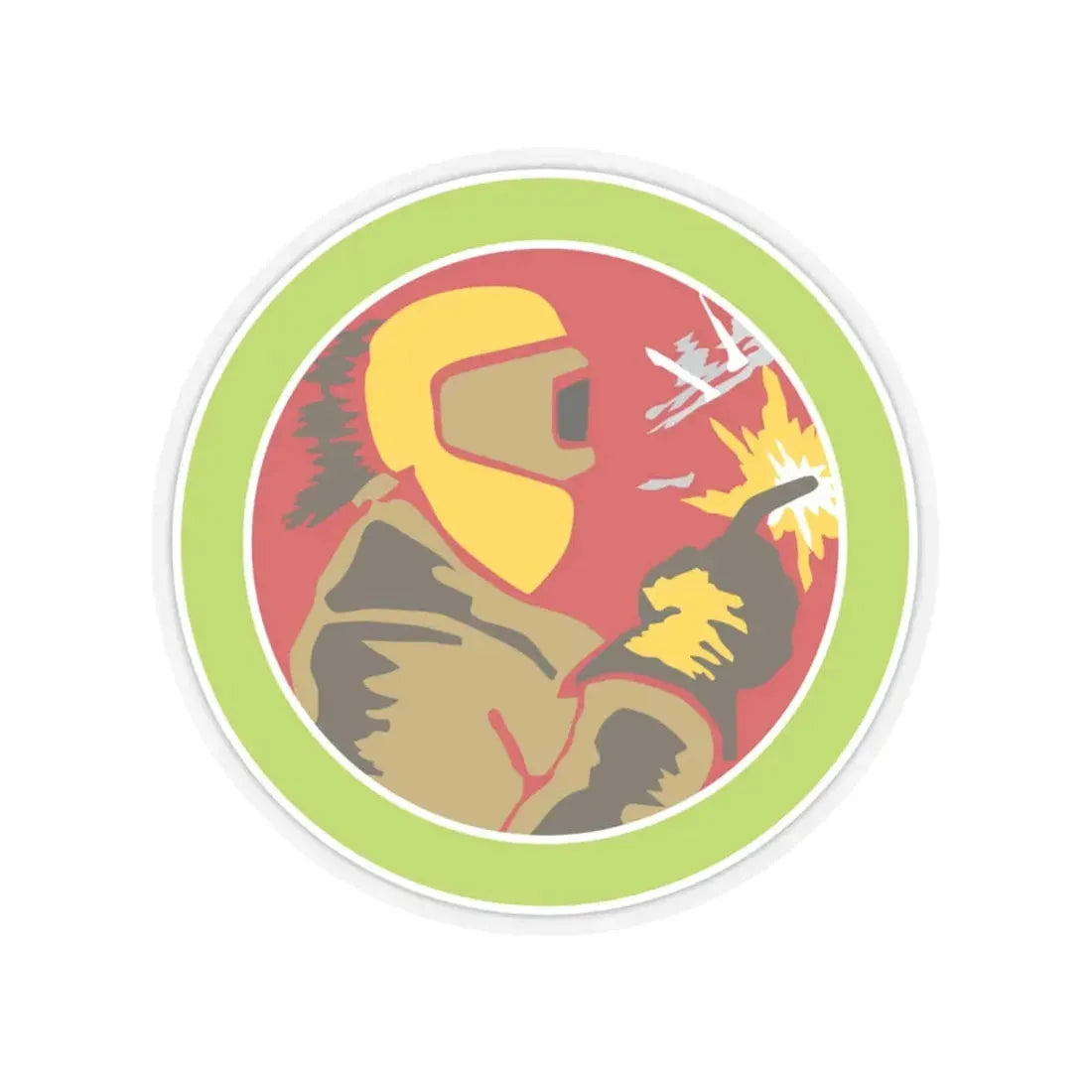 Welding (Boy Scout Merit Badge) STICKER Vinyl Kiss-Cut Decal 6 Inch Transparent - The Sticker Space