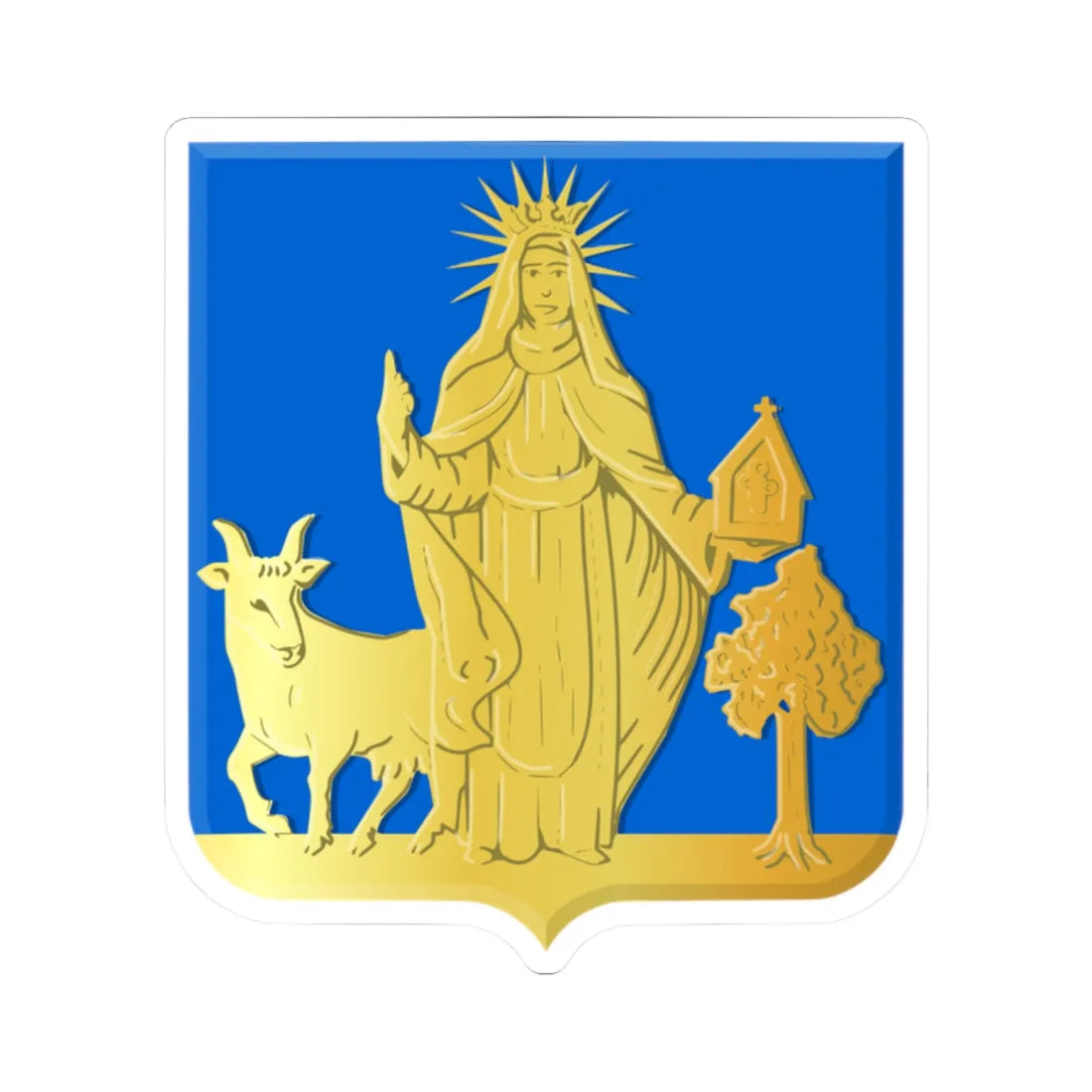 Wellen wapen (Belgium) (Coat of Arms) STICKER Vinyl Kiss-Cut Decal 2 Inch White - The Sticker Space