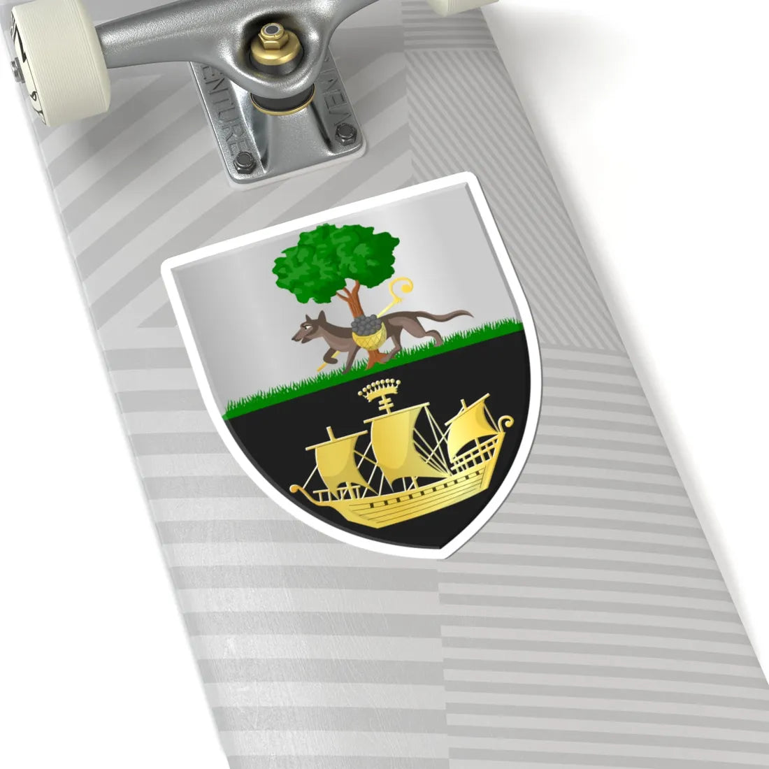 Wellin wapen (Belgium) (Coat of Arms) STICKER Vinyl Kiss-Cut Decal - The Sticker Space