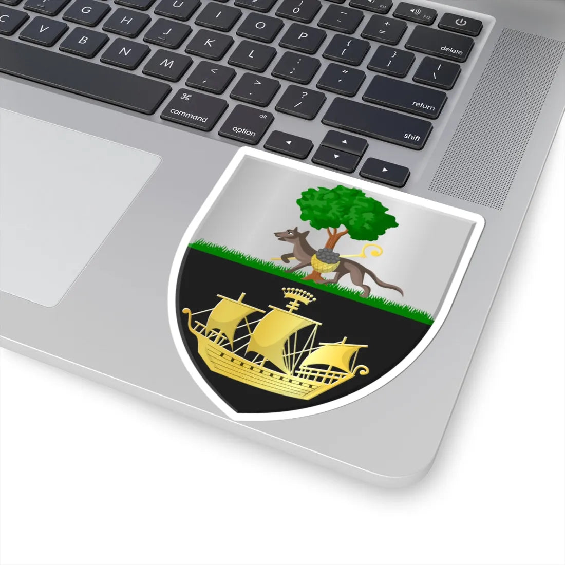 Wellin wapen (Belgium) (Coat of Arms) STICKER Vinyl Kiss-Cut Decal - The Sticker Space