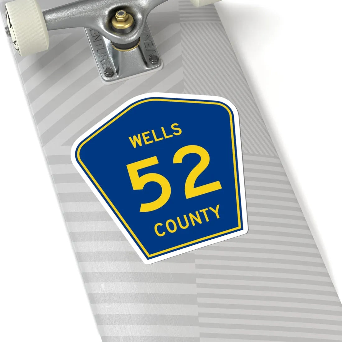 Wells County Route 52 ND (North Dakota) (Road Sign) STICKER Vinyl Kiss-Cut Decal - The Sticker Space