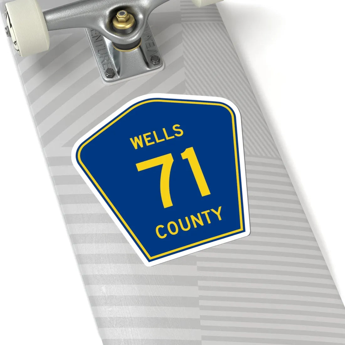 Wells County Route 71 ND (North Dakota) (Road Sign) STICKER Vinyl Kiss-Cut Decal - The Sticker Space