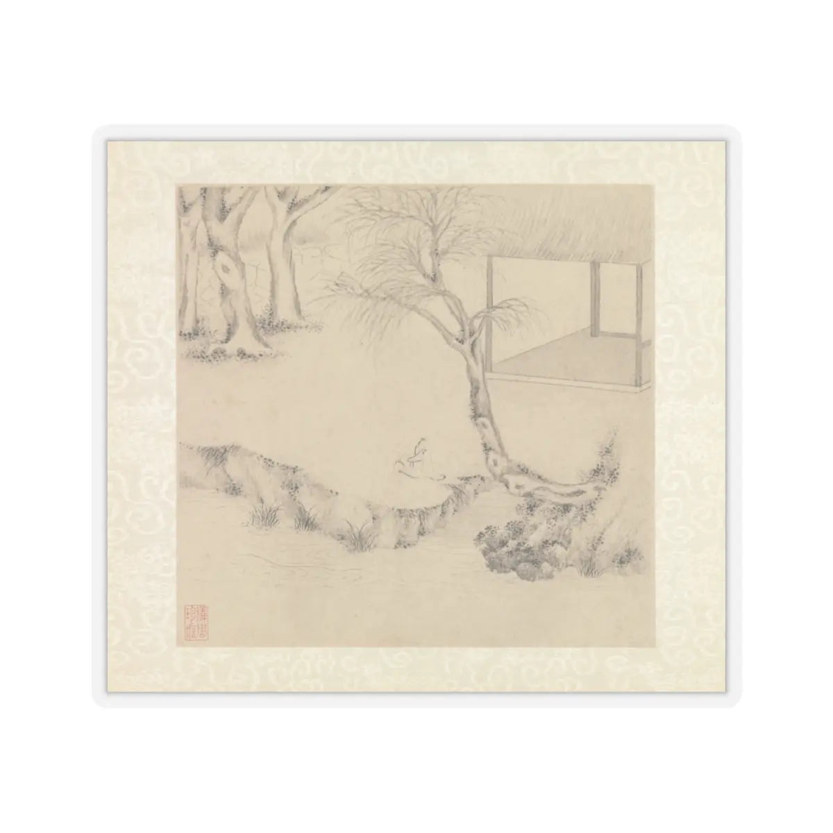Wen Zhengming - Garden of the Inept Administrator - 1551 v6 - STICKER Vinyl Kiss-Cut Decal