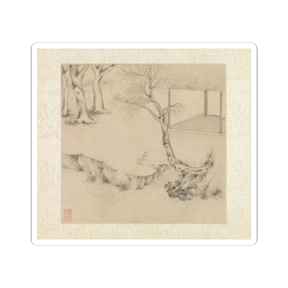 Wen Zhengming - Garden of the Inept Administrator - 1551 v6 - STICKER Vinyl Kiss-Cut Decal