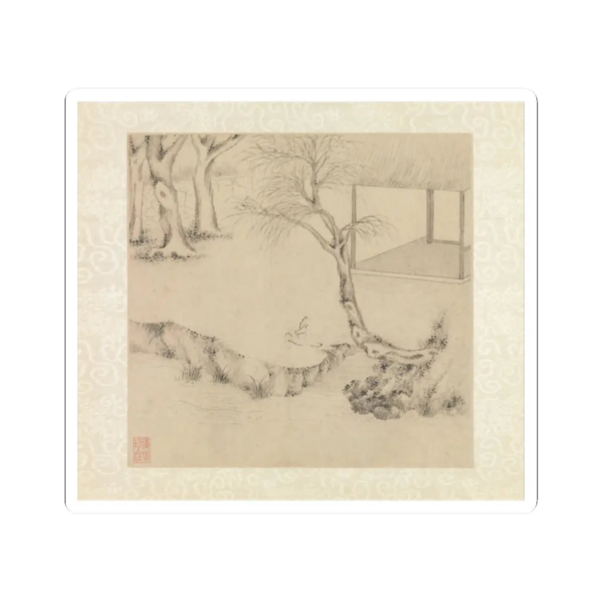 Wen Zhengming - Garden of the Inept Administrator - 1551 v6 - STICKER Vinyl Kiss-Cut Decal