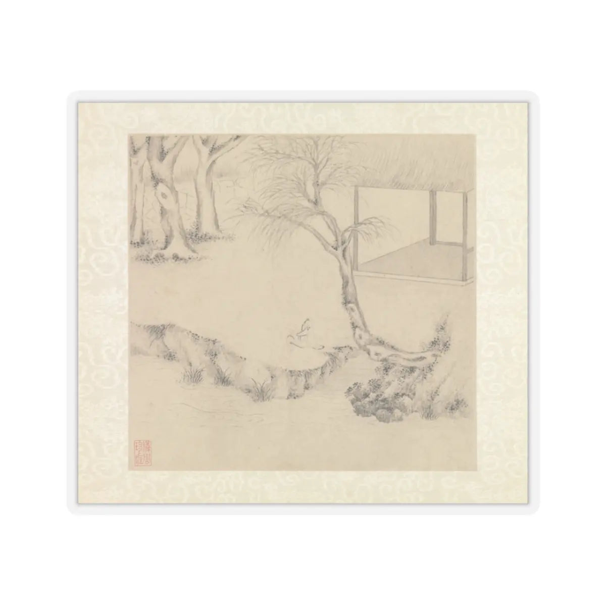 Wen Zhengming - Garden of the Inept Administrator - 1551 v6 - STICKER Vinyl Kiss-Cut Decal