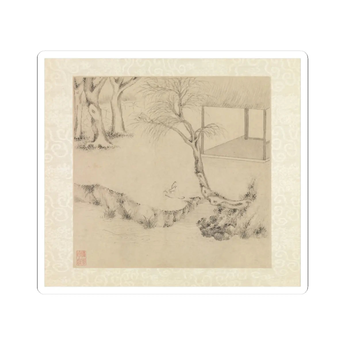 Wen Zhengming - Garden of the Inept Administrator - 1551 v6 - STICKER Vinyl Kiss-Cut Decal