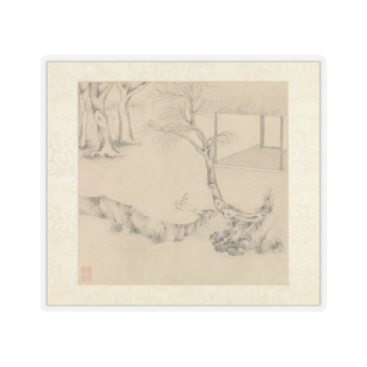 Wen Zhengming - Garden of the Inept Administrator - 1551 v6 - STICKER Vinyl Kiss-Cut Decal