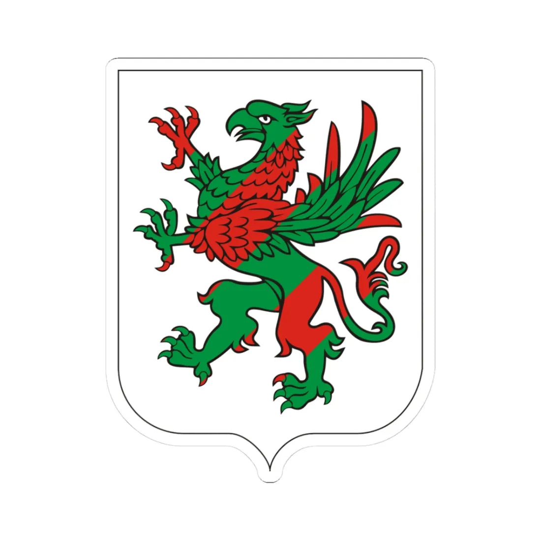 Wenden armor (Denmark) (Coat of Arms) STICKER Vinyl Kiss-Cut Decal 3 Inch White - The Sticker Space