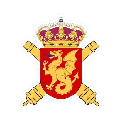 Wendes artilleriregemente vapen (Sweden) (Coat of Arms) STICKER Vinyl Kiss-Cut Decal 2 Inch White - The Sticker Space