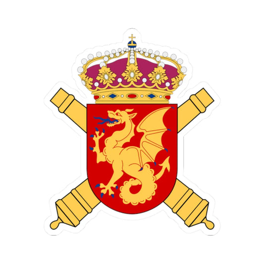 Wendes artilleriregemente vapen (Sweden) (Coat of Arms) STICKER Vinyl Kiss-Cut Decal 2 Inch White - The Sticker Space