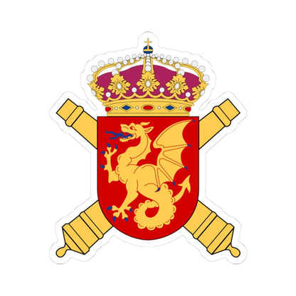 Wendes artilleriregemente vapen (Sweden) (Coat of Arms) STICKER Vinyl Kiss-Cut Decal 3 Inch White - The Sticker Space