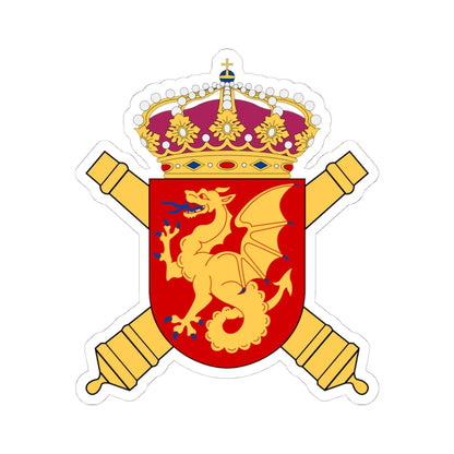 Wendes artilleriregemente vapen (Sweden) (Coat of Arms) STICKER Vinyl Kiss-Cut Decal 4 Inch White - The Sticker Space