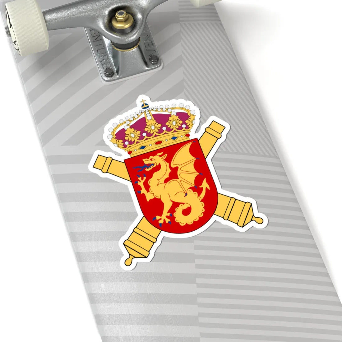 Wendes artilleriregemente vapen (Sweden) (Coat of Arms) STICKER Vinyl Kiss-Cut Decal - The Sticker Space